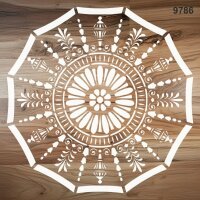 Mandala Desen - Stencil Boyama Şablonu - 2