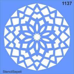 Mandala Desen - Stencil Boyama Şablonu - StencilSepeti