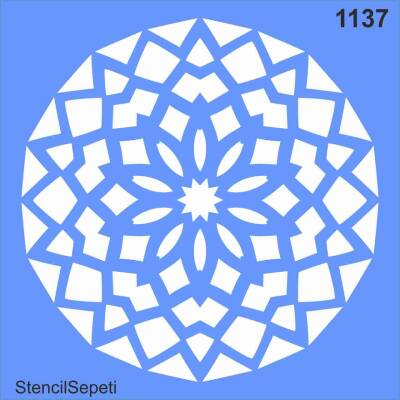 Mandala Desen - Stencil Boyama Şablonu - 1