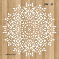 Mandala Deseni - Stencil Boyama Şablonu - 2