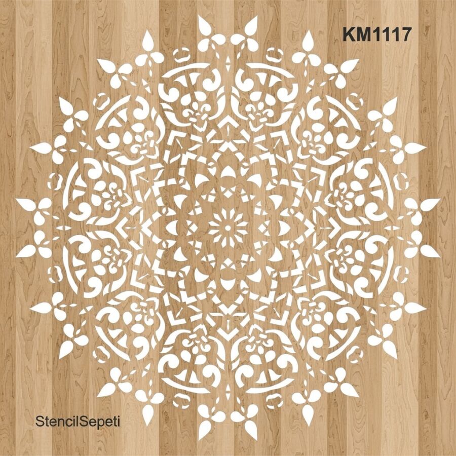 Mandala Deseni - Stencil Boyama Şablonu - 2