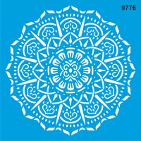 Mandala Deseni - Stencil Boyama Şablonu - 1