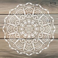 Mandala Deseni - Stencil Boyama Şablonu - 2