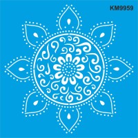 Mandala Deseni - Stencil Boyama Şablonu - StencilSepeti