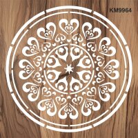 Mandala Deseni - Stencil Boyama Şablonu - 2