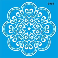 Mandala Duvar Deseni - Stencil Şablonu - 1