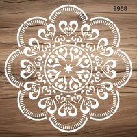 Mandala Duvar Deseni - Stencil Şablonu - 2