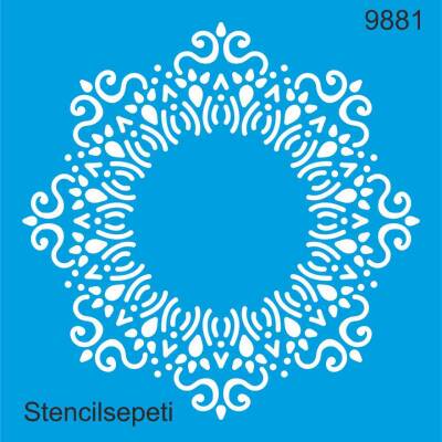 Mandala Duvar Deseni - Stencil Desen Şablonu - 1