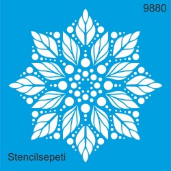 Mandala Duvar Deseni - Stencil Desen Şablonu - StencilSepeti