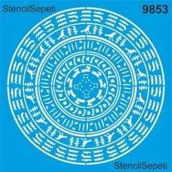 Mandala Duvar Deseni - Stencil Desen Şablonu - StencilSepeti