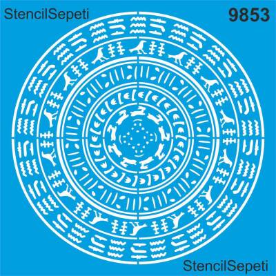 Mandala Duvar Deseni - Stencil Desen Şablonu - 1
