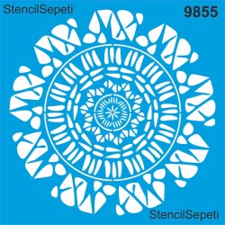 Mandala Duvar Deseni - Stencil Desen Şablonu - StencilSepeti