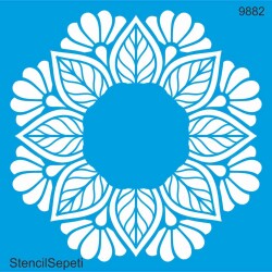 Mandala Duvar Deseni - Stencil Desen Şablonu - StencilSepeti