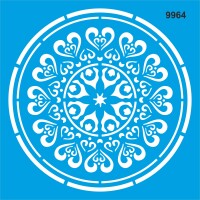 Mandala Duvar Deseni - Stencil Şablonu - 1