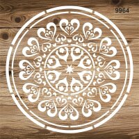Mandala Duvar Deseni - Stencil Şablonu - 2