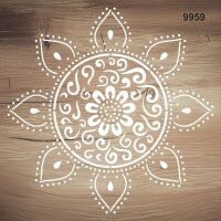 Mandala Duvar Deseni - Stencil Şablonu - 2