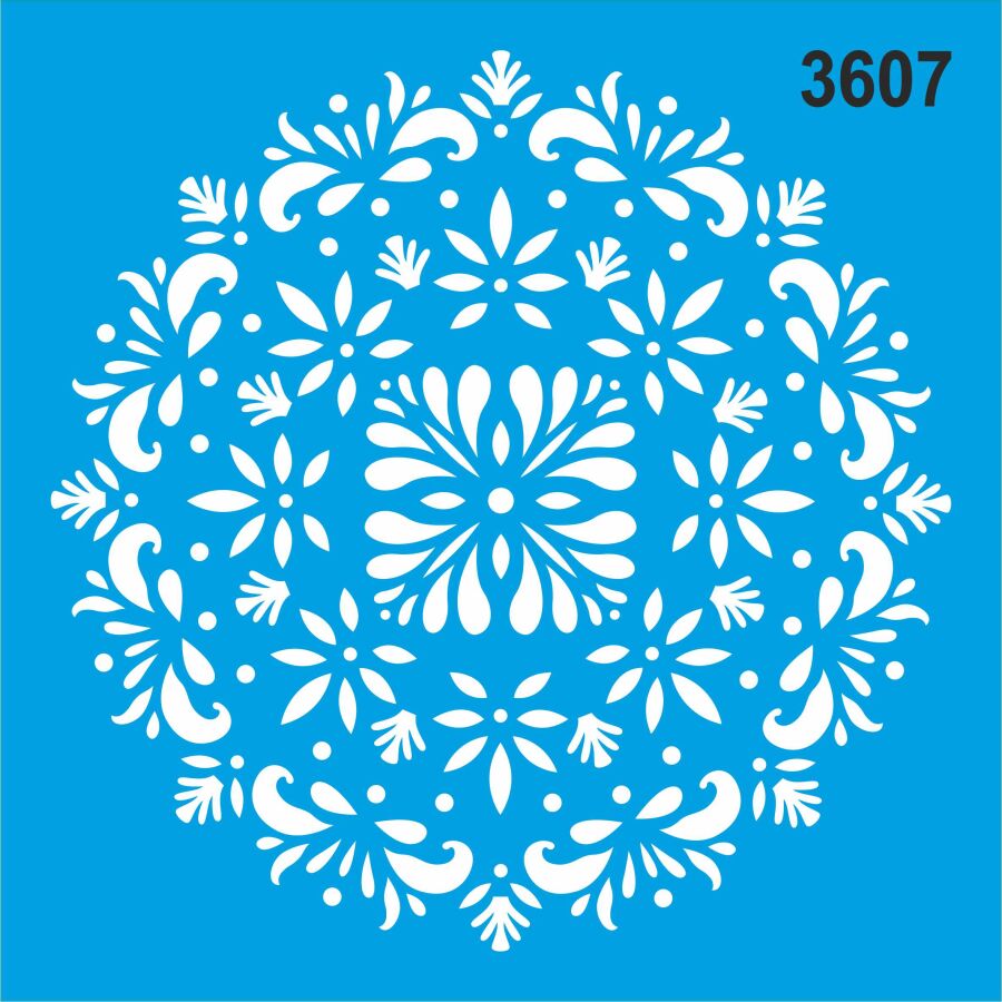 Mandala - Stencil Boyama Şablonu - 1