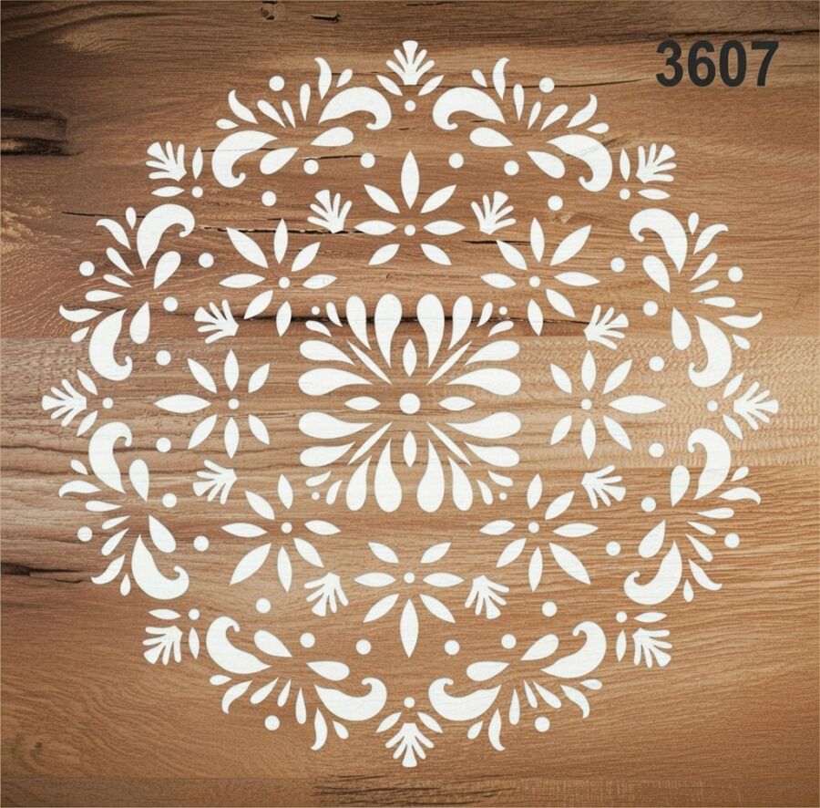 Mandala - Stencil Boyama Şablonu - 2