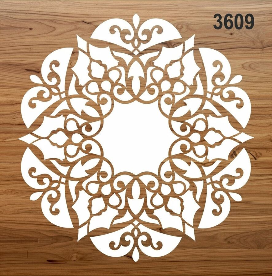 Mandala - Stencil Boyama Şablonu - 2