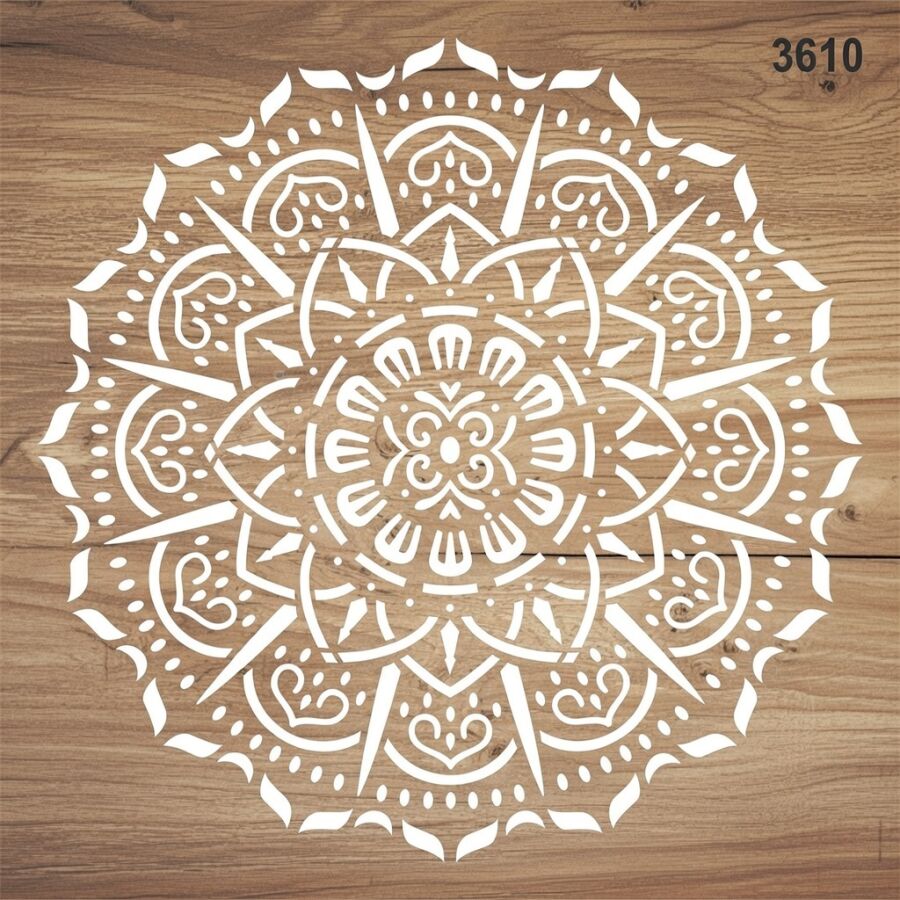 Mandala - Stencil Boyama Şablonu - 2