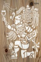 Maya Deseni - Stencil Boyama Şablonu - 2