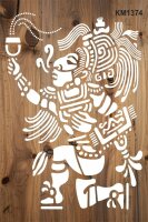 Maya Deseni Stencil Boyama Şablonu - 2