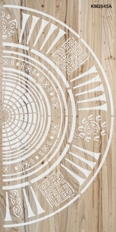 Maya Duvar Deseni - Stencil Boyama Şablonu - 2