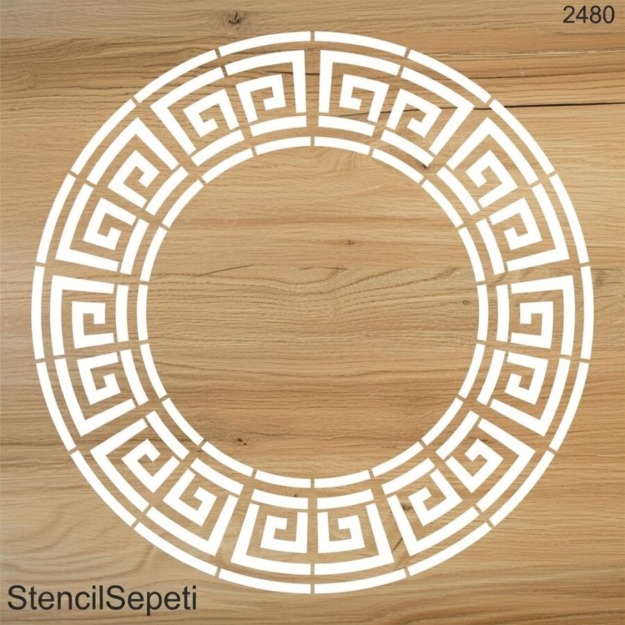 Meander Versace Deseni - Stencil Boyama Şablonu - 2