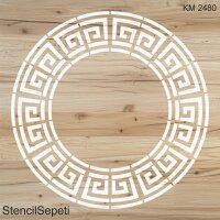Meander Versace Deseni - Stencil Boyama Şablonu - 2