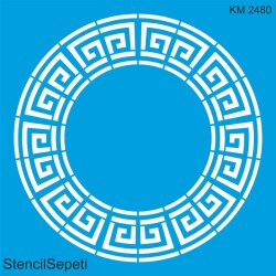 Meander Versace Deseni - Stencil Boyama Şablonu - 1
