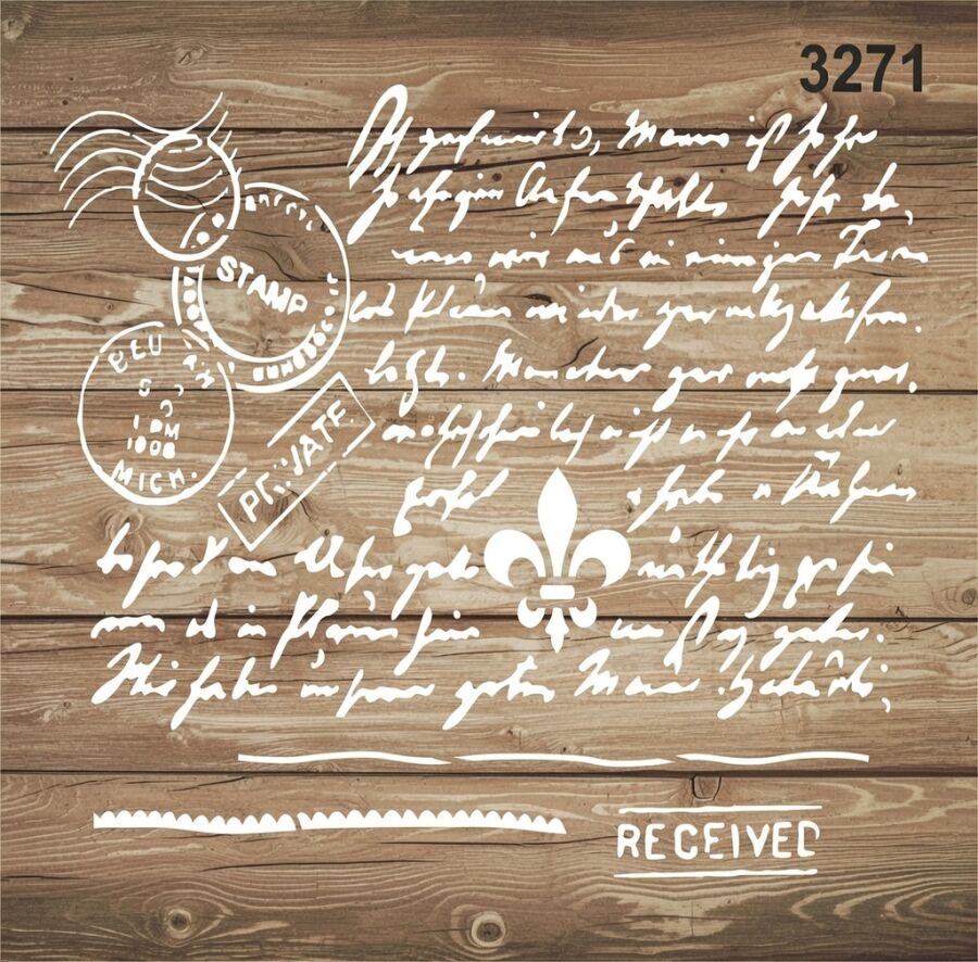 Mektup - Stencil Boyama Şablonu - 2