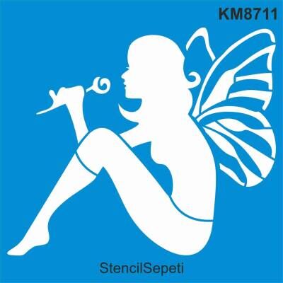Melek Deseni - Stencil Boyama Şablonu - 1