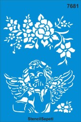 Melek ve Çiçek - StencilSepeti