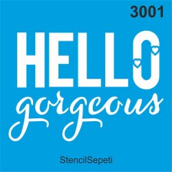 Merhaba Güzellik - Stencil Boyama Şablonu - StencilSepeti