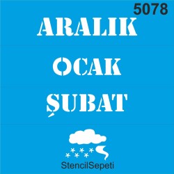 Mevsimler; Kış - StencilSepeti