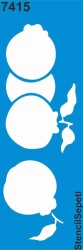 Meyveli Kenar Deseni - Stencil Şablon - StencilSepeti