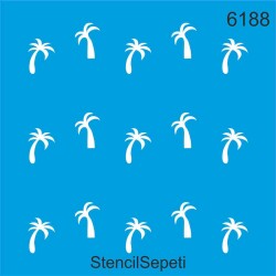 Mini Palmiye - StencilSepeti