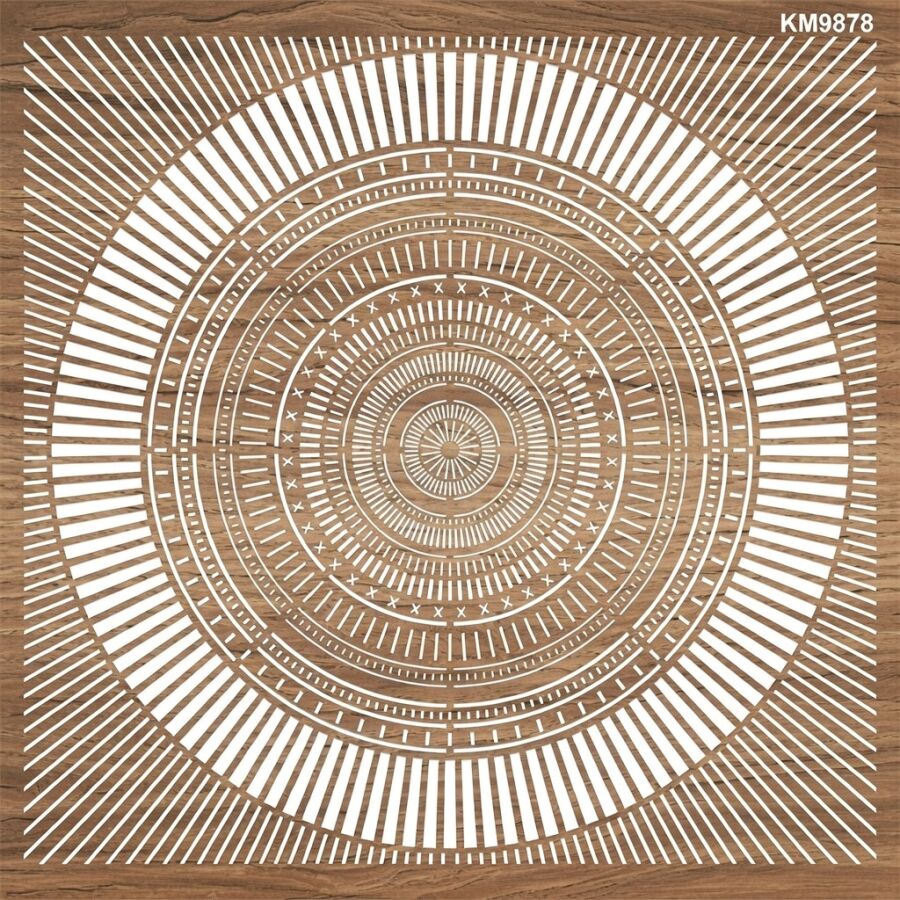 Modern Duvar Deseni - Stencil Boyama Şablonu - 2