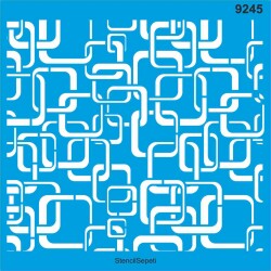 Modern Duvar Deseni - Stencil Boyama Şablonu - 1