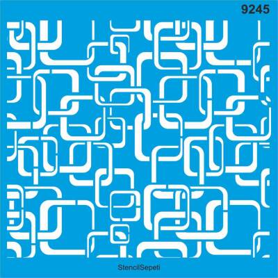 Modern Duvar Deseni - Stencil Boyama Şablonu - 1
