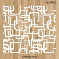 Modern Duvar Deseni - Stencil Boyama Şablonu - 3