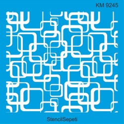 Modern Duvar Deseni - Stencil Boyama Şablonu - StencilSepeti