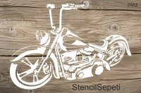 Motorsiklet Deseni - Stencil Boyama Şablonu - 3