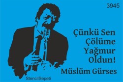 Müslüm Gürses - Stencil Boyama Şablonu - 1