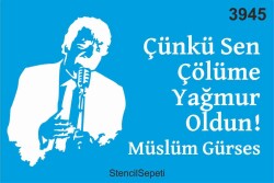 Müslüm Gürses - Stencil Boyama Şablonu - 2
