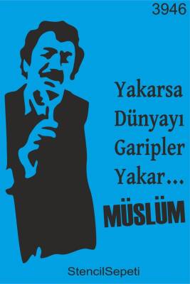 Müslüm Gürses - Stencil Boyama Şablonu - 1