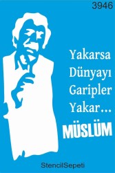 Müslüm Gürses - Stencil Boyama Şablonu - 2