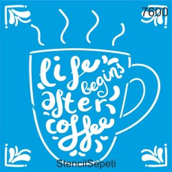 Önce Kahve - StencilSepeti