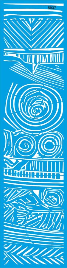 Otantik Afrika Deseni Stencil Boyama Şablonu - 2