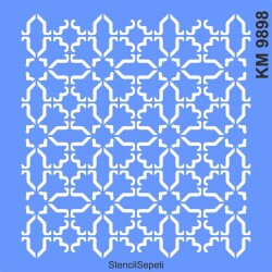 Otantik Duvar Deseni - Stencil Boyama Şablonu - StencilSepeti